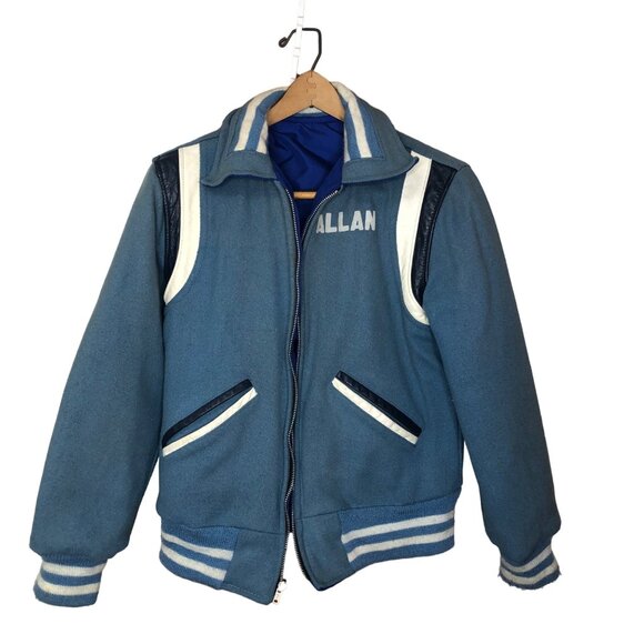 Vintage Letterman Jacket Princeton Jr. High Reversable Halloween Costume Allan - Picture 1 of 16